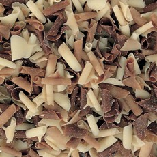 Blossoms Duo. Raspas de chocolate ao leite e branco